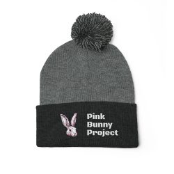 Pom-Pom Knit Cap (Embroidery)
